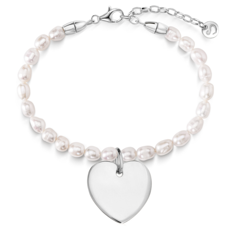 Браслет з перлів з підвіскою Серце на застібці Браслет з перлів з підвіскою Серце на застібці