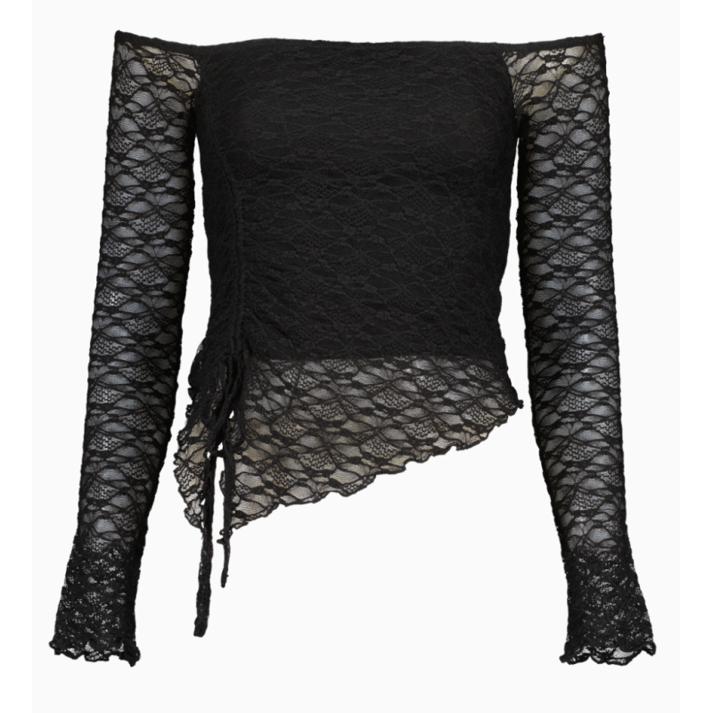 Асиметрична сорочка з довгим рукавом Асиметрична сорочка з довгим рукавом